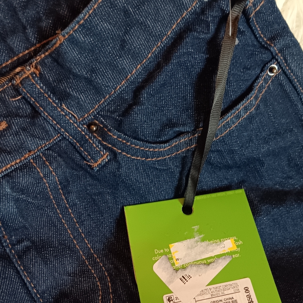 Kate Spade Dark Wash Wide Leg Cuffed Jeans - Women's Size 2 New - Picture 5 of 6